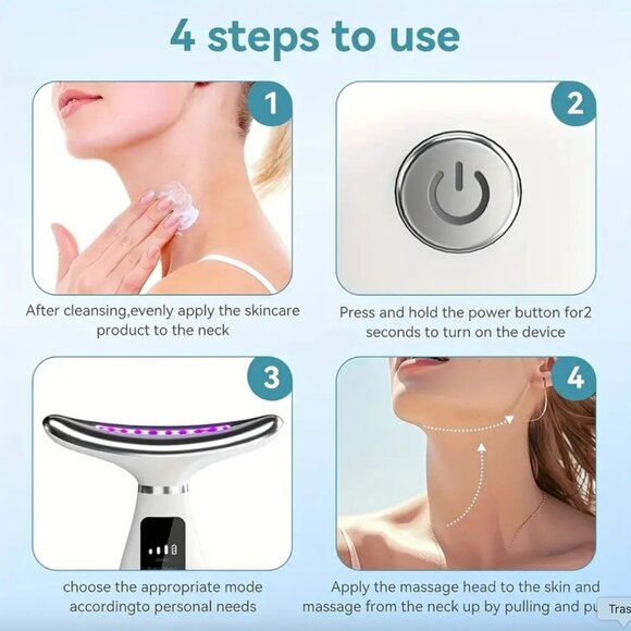 P828 7-Color LED Neck & Facial Massager with USB Rechargeable Device - Picture 3 of 4